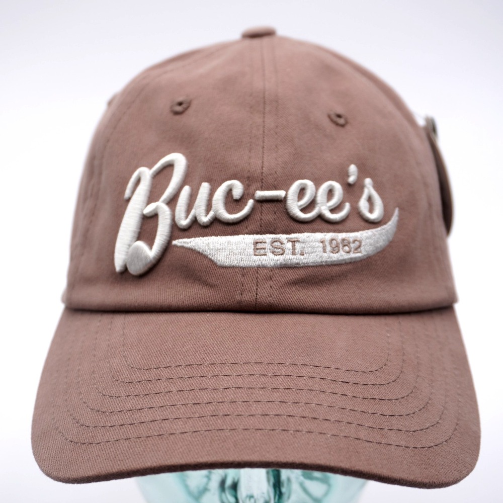 Buc-ee's Brown Washed Cotton Dad Cap Beaver Logo Adjustable Baseball Hat
